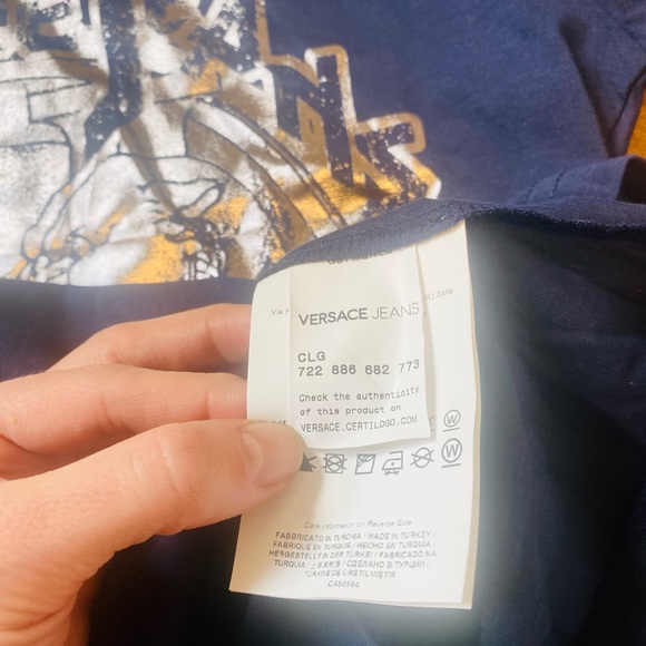 VERSACE JEANS Tiger Print 65 SilverFoil Long Sleeve Shirt for Men - Picture 6 of 8